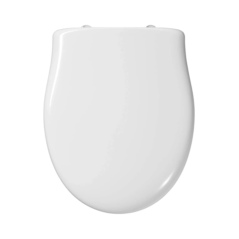 Ideal Standard Alto Toilet seat and Cover, Rounded Shape, Durable Toilet seat, Including Hinge Set for Easy Installation, Scratch-Resistant duroplast – White (360x445x50 mm)