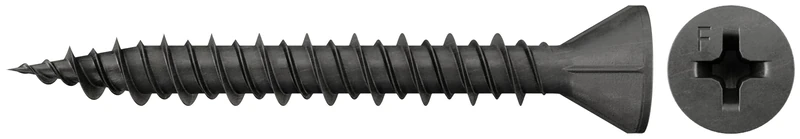 fischer Plaster Fibre Board Screw, 3.9 mm, 162 pcs, Countersunk Head, VG, PH2, 30 mm x 25 mm, Building Material