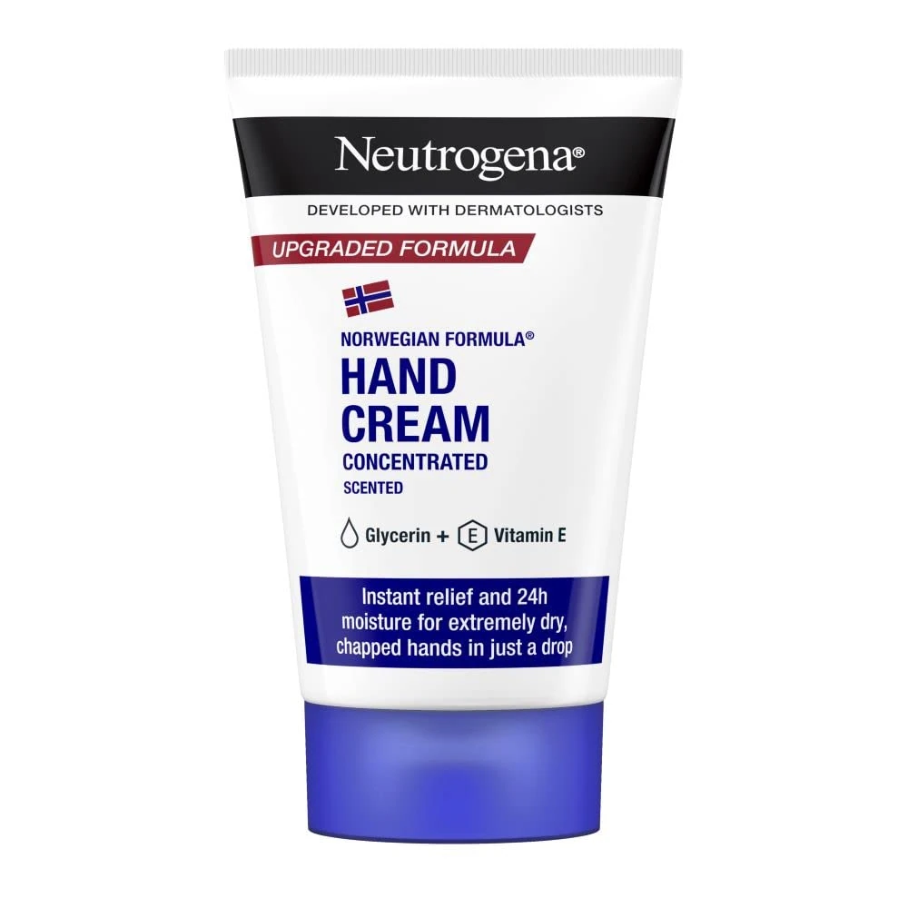 Neutrogena Norwegian Formula Concentrated Scented Hand Cream (1x 50ml), with Glycerin and Vitamin E for Immediate, Lasting Relief from Dry Skin and Chapped Hands