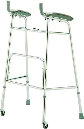 Days Wheeled Forearm Walking Frame , Adjustable Height , Rubber Troughs , Swivel Handles for Less Wrist Pain , Vertical Handgrips , Disabled , Limited Strength , (Eligible for VAT relief in the UK)