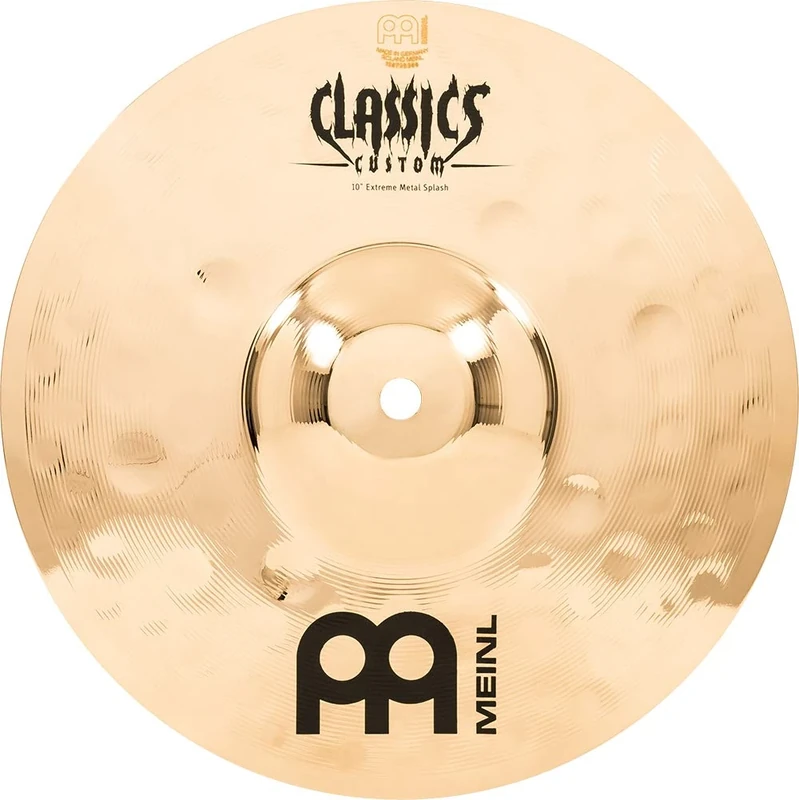 Meinl Cymbals Classics Custom Extreme Metal Splash Cymbal 10 inch (Video) for Drum Set (25,40cm) B12 Bronze, Brilliant Finish, Made in Germany (CC10EMS-B)