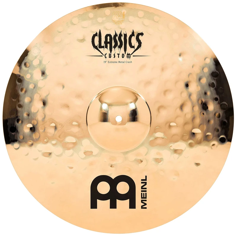 Meinl Cymbals Classics Custom Extreme Metal Crash Cymbal 19 inch (Video) for Drum Set (48,26cm) B12 Bronze, Brilliant Finish, Made in Germany (CC19EMC-B)