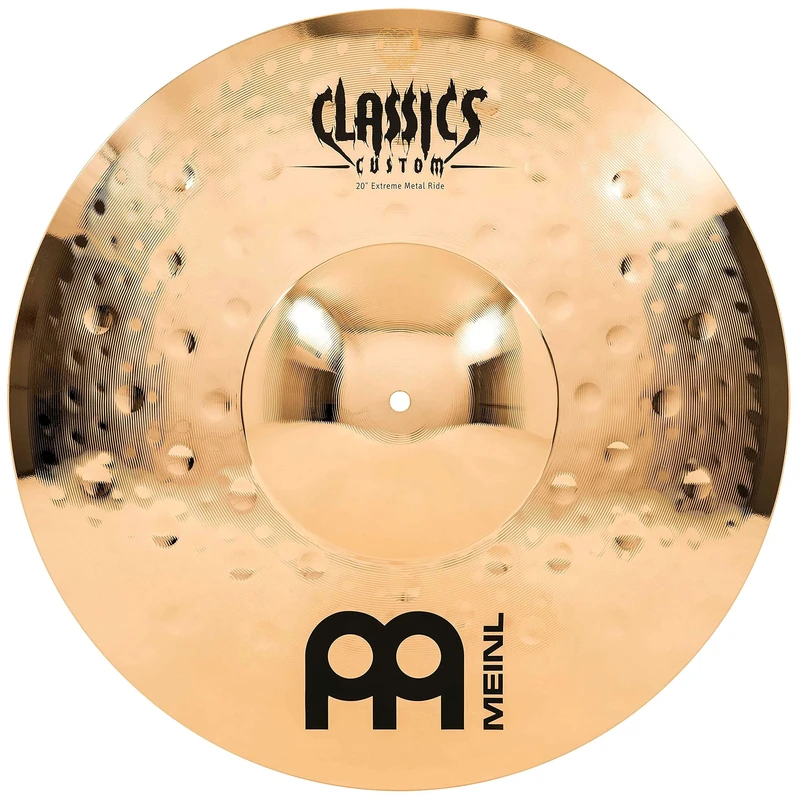 Meinl Cymbals Classics Custom Extreme Metal Ride Cymbal 20 inch (Video) for Drum Set (50,80cm) B12 Bronze, Brilliant Finish, Made in Germany (CC20EMR-B)