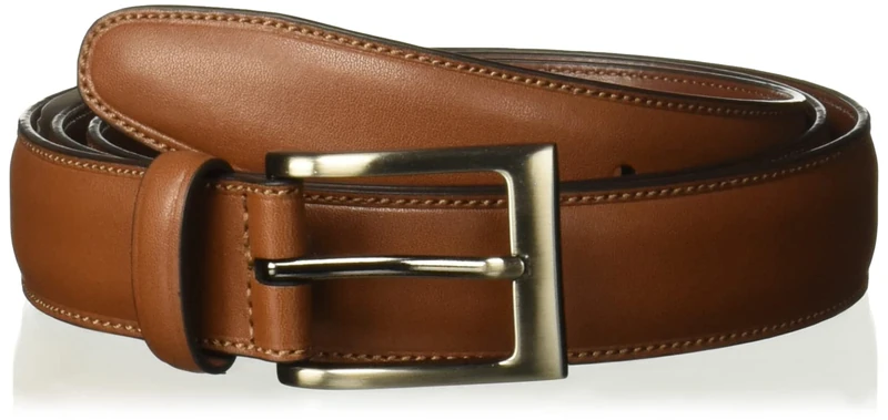 Perry Ellis Men's Timothy Leather Belt (Sizes 30-54 Inches Big & Tall), Brown, 40 - Image 1