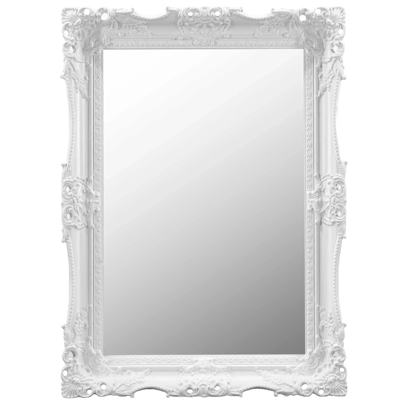 MirrorOutlet Large White Very Ornate Antique Design Big Wall Mirror 3ft1 X 2ft3 (94cm X 68cm), 94x68x7