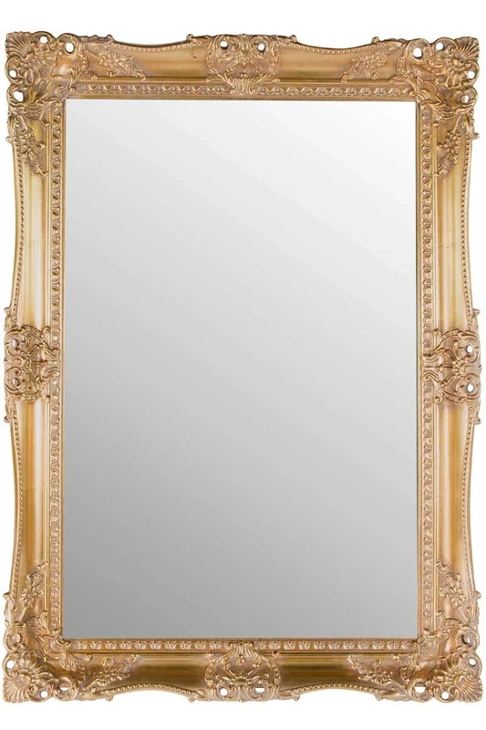 FRAMES BY POST Gold Mirror Large Classic Frame Antique Design Ornate Shabby Chic Over Mantle 3FT7 X 2FT7, 109 x 78