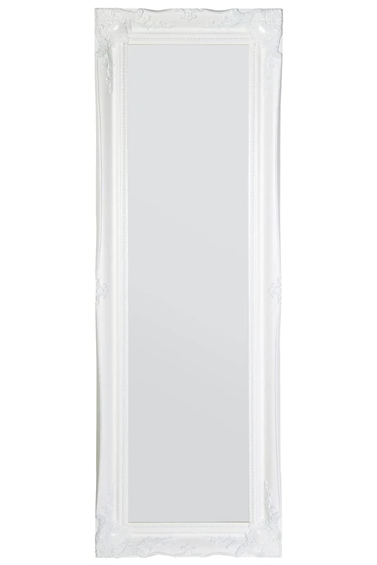 Large White Mirror Full Length Antique Design 4FT6" X 1FT6" - Image 1