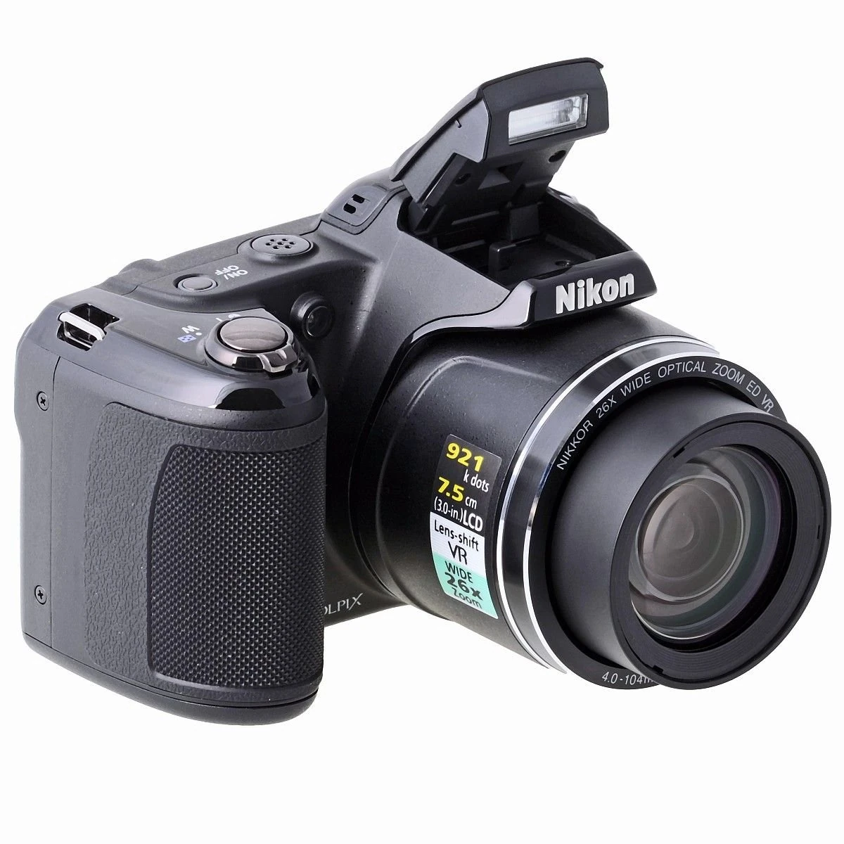 Nikon Coolpix L810 Digital Camera - Black (16.1MP, 26x Optical Zoom) 3 inch LCD