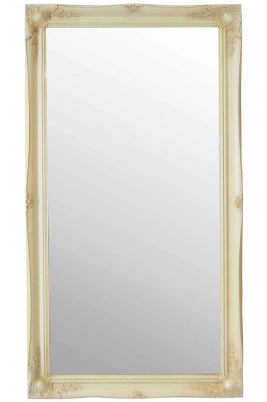 MirrorOutlet Large Ivory Ornate Shabby Chic Cream Wall Mirror 4Ft6 X 2Ft6, 137 x 76,Beige,829127190