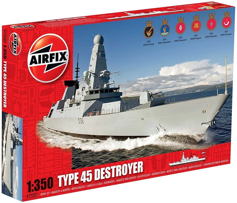 Airfix A12203 HMS Daring Type 45 Destroyer 1:350 Scale Series 12 Plastic Model Kit - Image 1