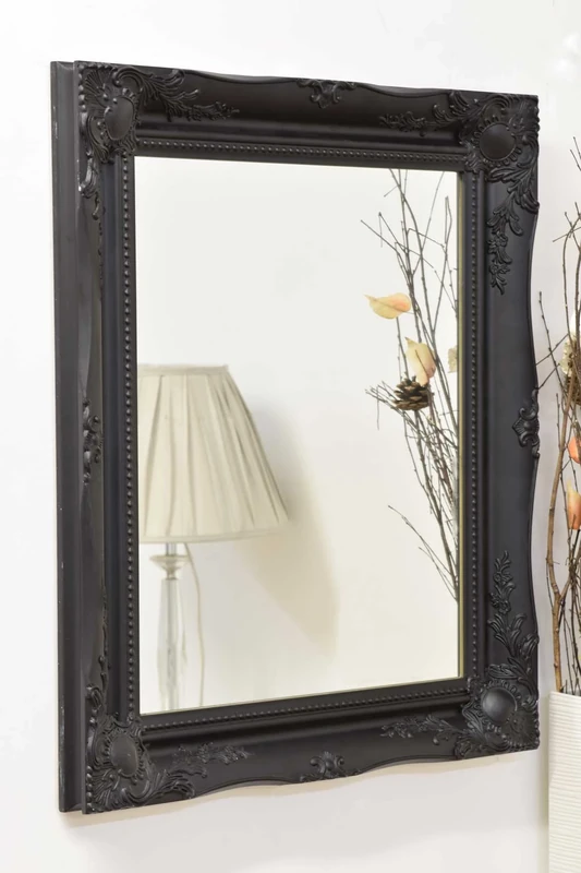 MirrorOutlet Large Black Mirror Classic Ornate Style 26 X 22,829167900, 66x56