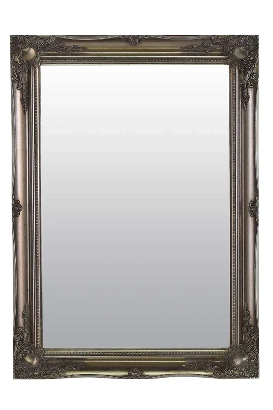 FRAMES BY POST Large Silver Mirror Antique Ornate Designed 3FT X 2FT2, 91x66