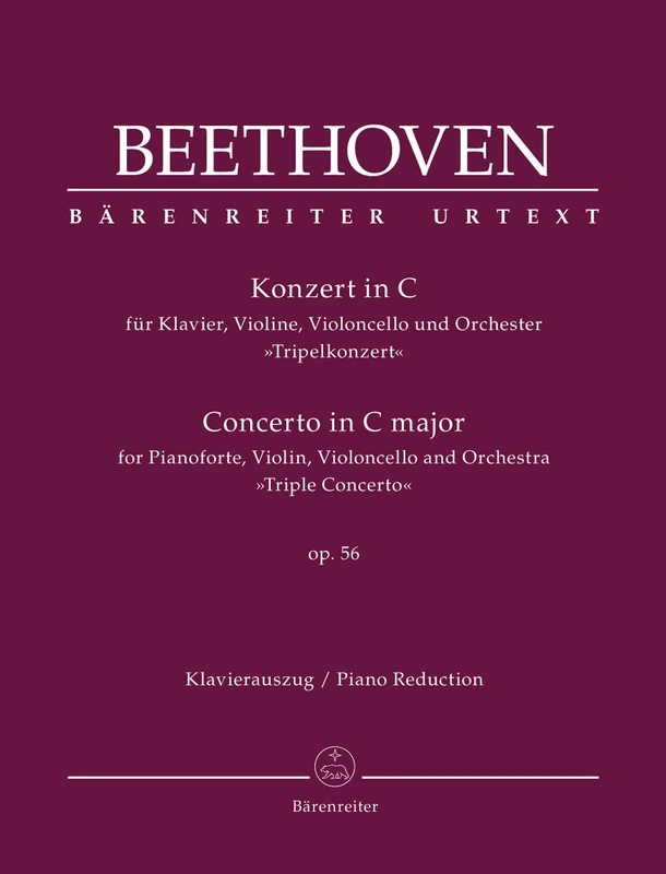 Concerto for Piano, Violin and Violoncello in C major Op.56 Triple Concerto (Piano Reduction)