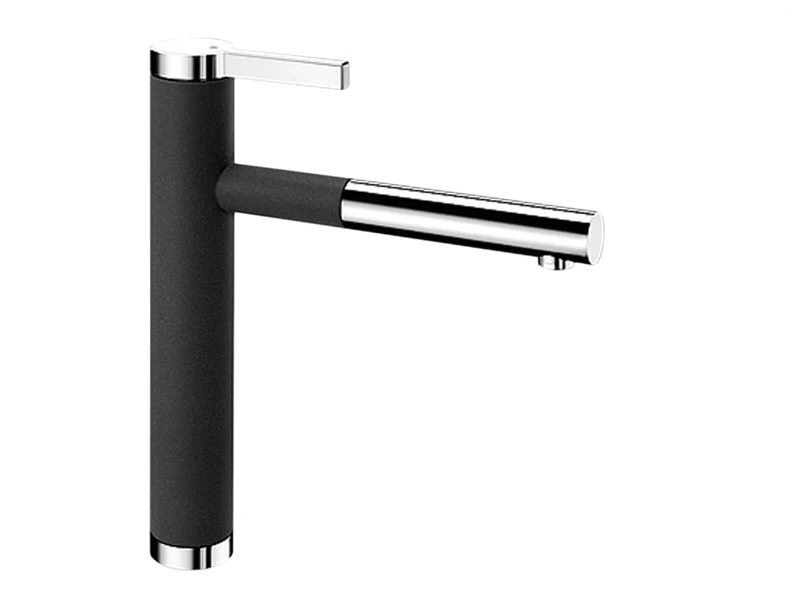 BLANCO LINEE-S | Kitchen Mixer tap in Anthracite/Chrome | High-Pressure | with Pull-Out Hose | Non-Return Valve | Ceramic Cartridge | Assured Water Quality & Water-Saving | [4.6x24.8x28.1 cm]