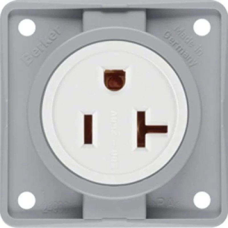 Hager Integro – Toma Current USA/Canada NEMA 6 – 20R Matt Grey