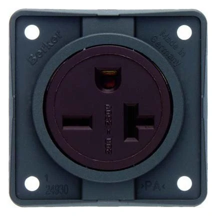 Hager Integro – Toma Current USA/Canada NEMA 6 – 20R Anthracite Matt - Image 1