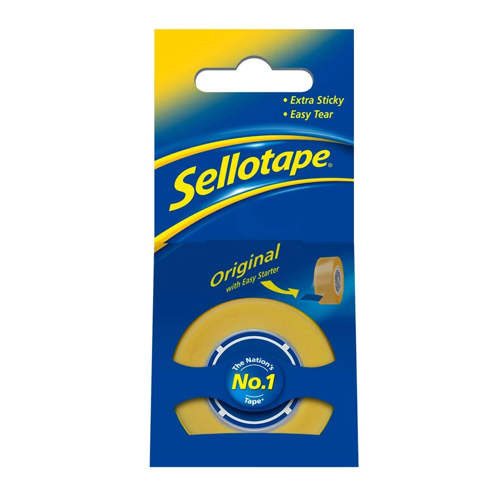 Sellotape Original Golden Tape - 18 mm x 25 m, Clear (1)