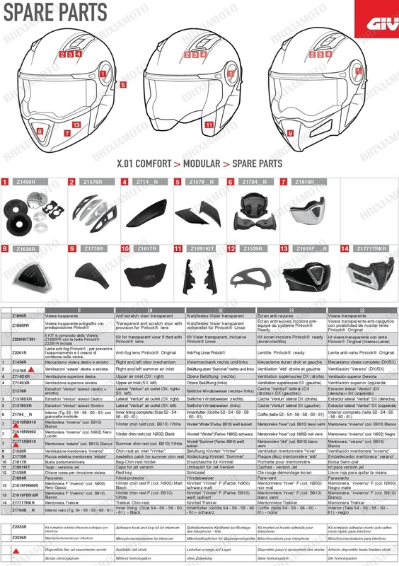 Givi Z1619Rb910 Chin Rest Winter - Image 1