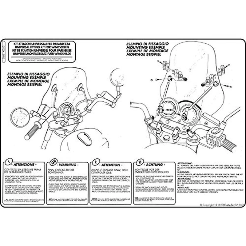 GIVI D40 Mounting Kit