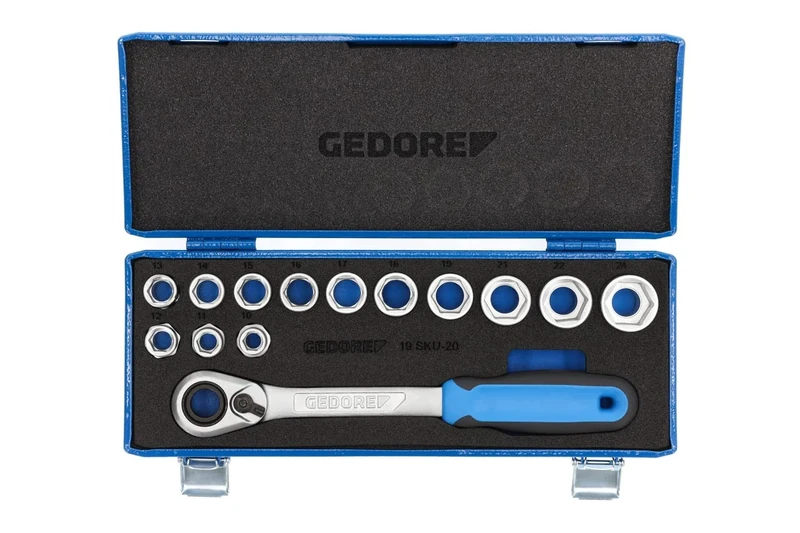 GEDORE 14-piece Socket spanner set, 1/2", 10-24 mm, Tool, Sockets ratchet, for Automotive, 19 SKU 20