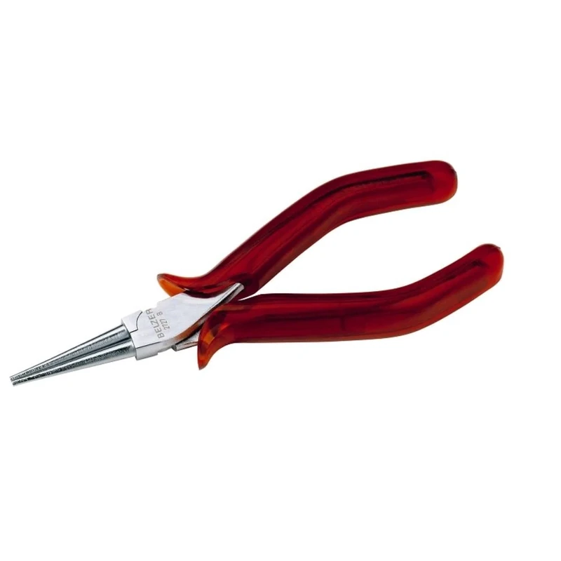 Bahco 2727 B Straight Round Nose Pliers, Red/Silver, 140 mm