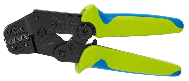 Rennsteig 618 040 3 1 "PEW8.40" Crimping Pliers with Locator, Multi-Colour