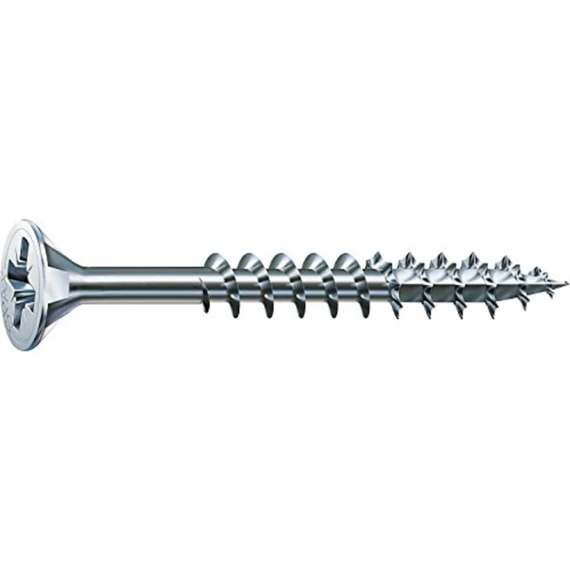 SPAX Universal Screw, 5.0 x 120 mm, Pack of 200, Phillips Z2, Countersunk Head, Fully Threaded, 4CUT, Wirox A3J, 1081010501205