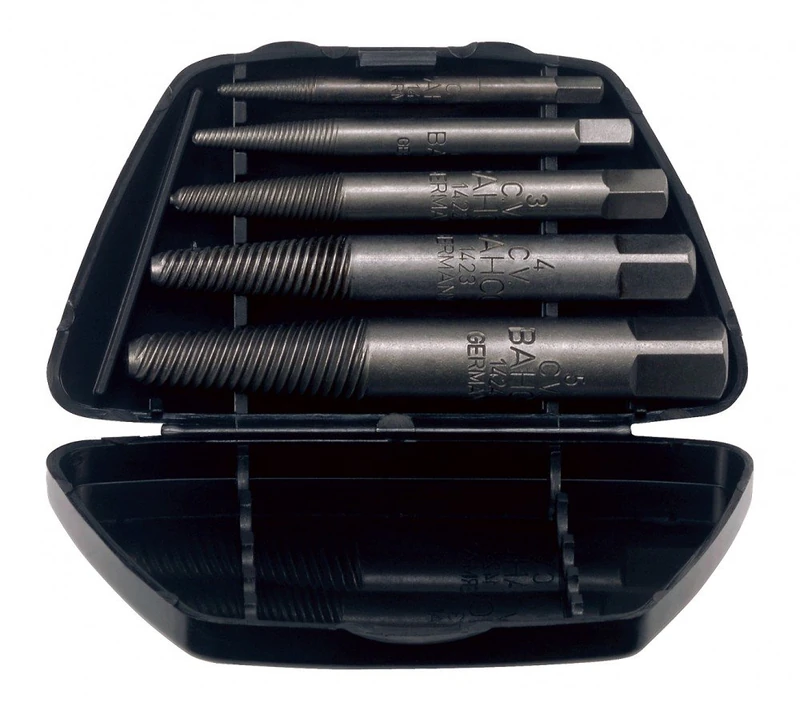 Bahco 1435/5 BH1435/5 Stud Extractors Set for M4-M18, Grey