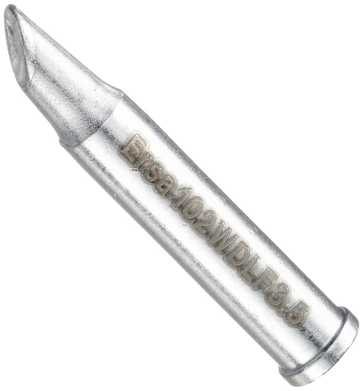 Ersa Ersadur 0102WDLF35 Long-Life Soldering Tip Straight Power-Well with Chamfer 3.5 mm Diameter with Ersadur-LF Coating
