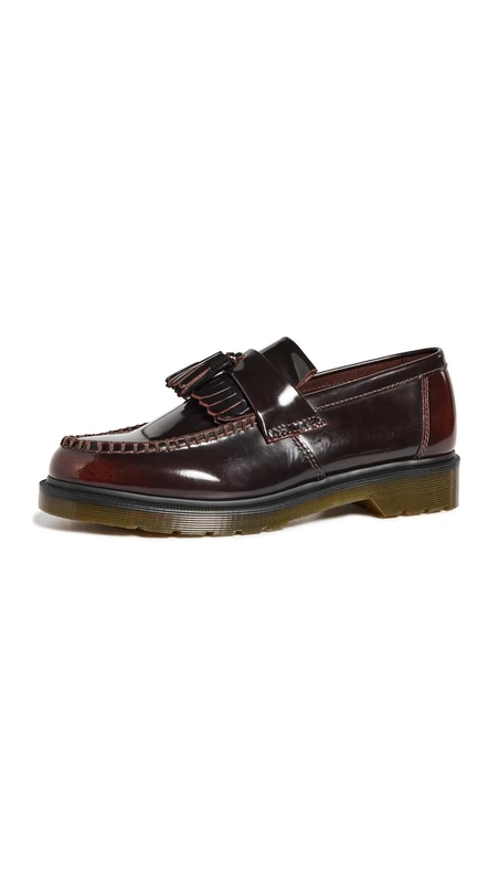 Dr. Martens Unisex Adults Adrian Slip-on Loafer, Red (Burgundy), 7 UK (41 EU)
