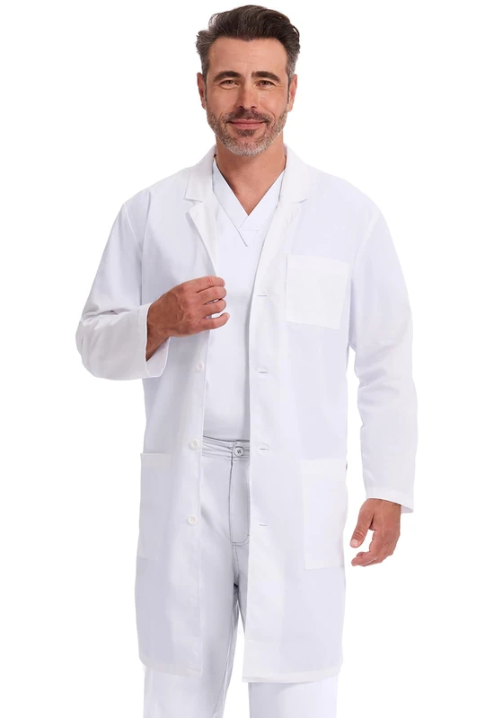 Dickies Everyday Unisex 40 Inch Lab Coat, White, 4X-Large