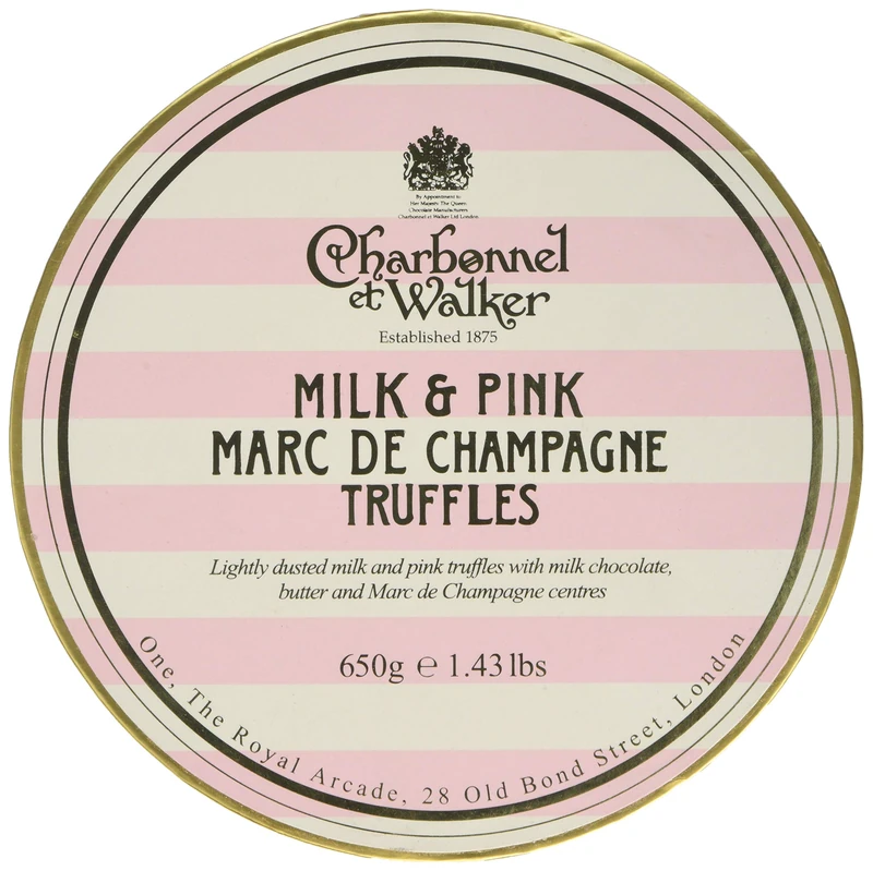 Charbonnel et Walker Double Layer Milk and Pink Champagne Truffles, Large - Image 1