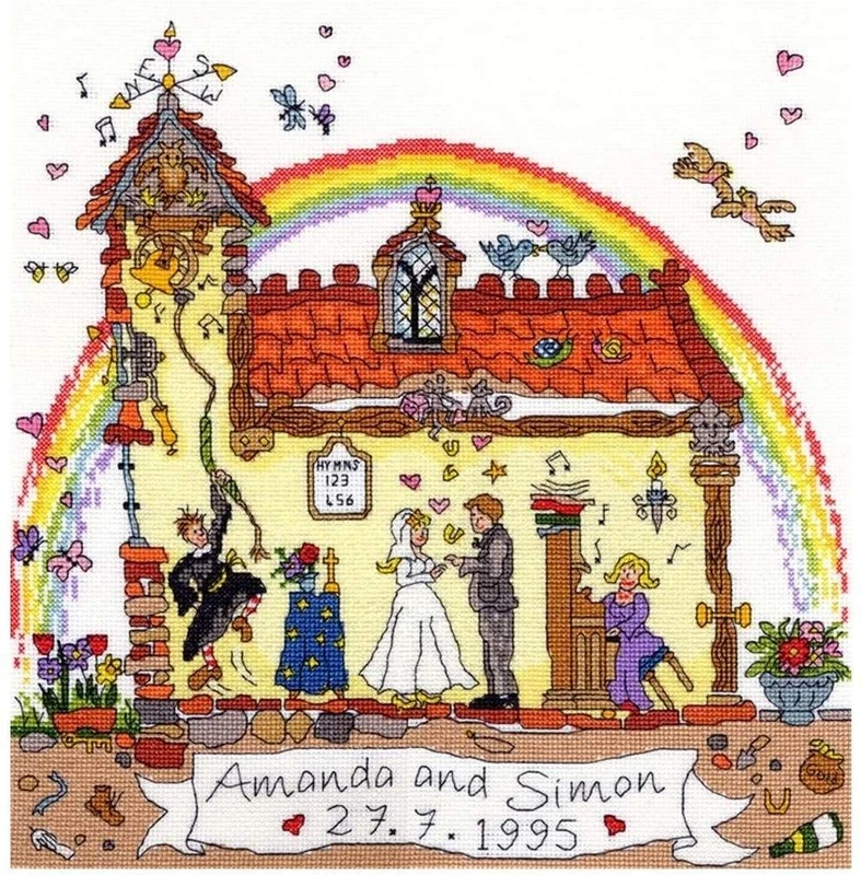Bothy Threads Wedding Counted Cross Stitch Kit 31x32cm XCT23