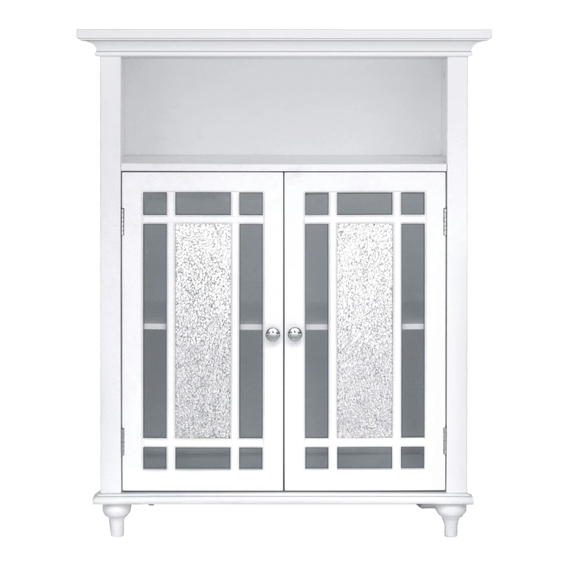 Teamson Home Bathroom Windsor Double Door Floor Cabinet White ELG-529