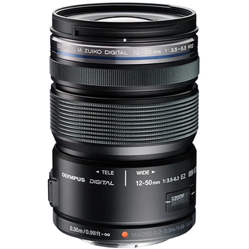 OM SYSTEM OLYMPUS M.Zuiko Digital ED 12-50mm F3.5-6.3 EZ Lens, for Micro Four Thirds Cameras (Black)