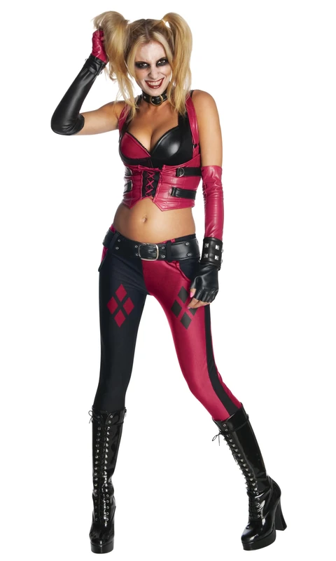 Secret Wishes Women's Batman Arkham City, Adult Harley Quinn Costume, Multi-Colored, S