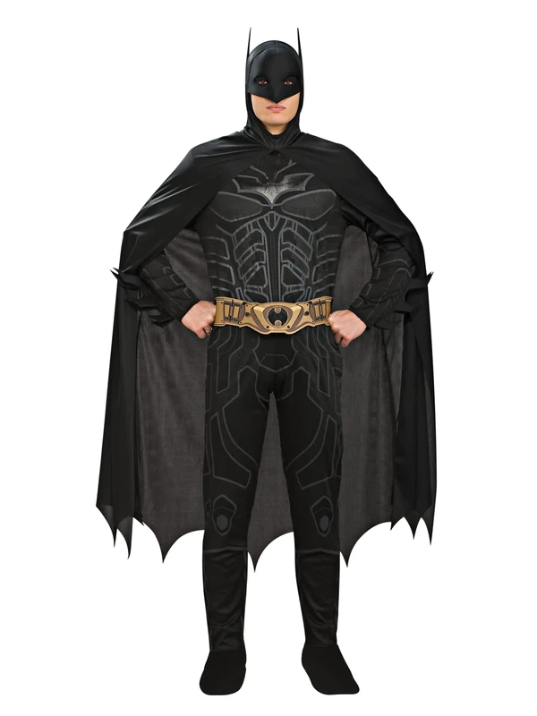 Dark Knight Rises Costume, Mens Batman Classic Costume Style 1, X-Large, CHEST 44 - 46", WAIST 36 - 40", INSEAM 33" Halloween