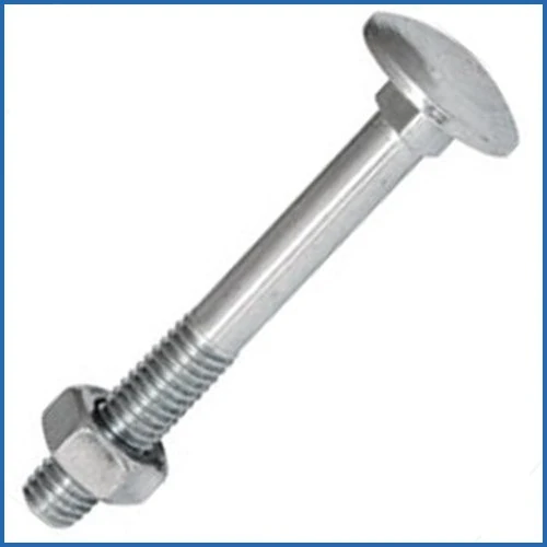 Forgefix CB12180M Carriage Bolt and Nut - Zinc Plated