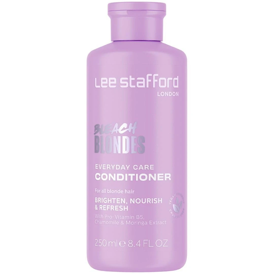Lee Stafford Daily Blonde Conditioner | Treatment for All Blondes, No Yellow Tones or Overtone, Refresh Colored Bleached Hair, Copper, Silver, Light Purple, Grey Color, for Men & Women, 250 ml