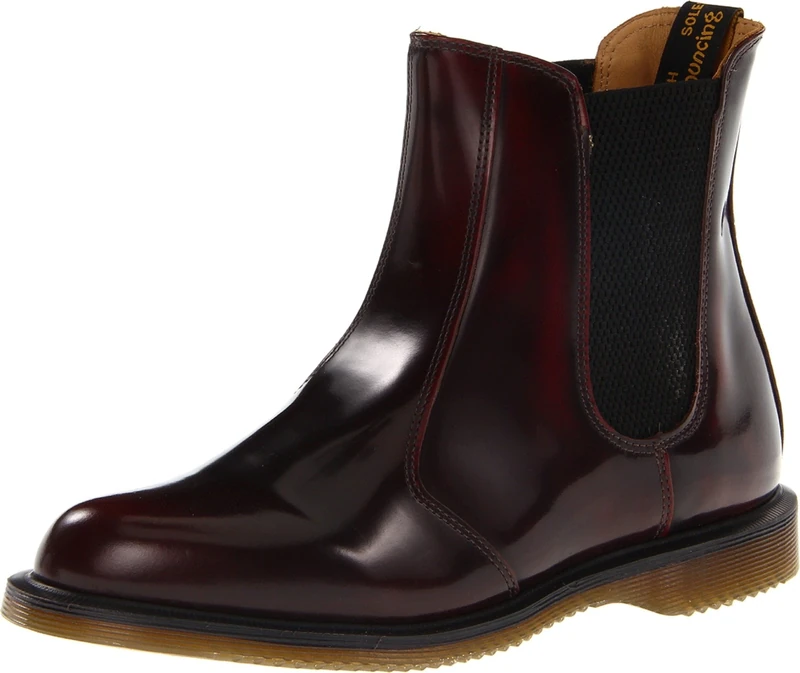 Dr. Martens Women's Flora Chelsea Boots, Red (Cherry Red Arcadia 601), 3 UK