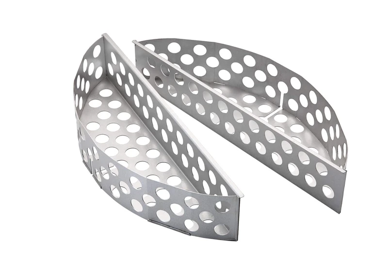 Rösle 25033 2-Piece F60/F60 AIR Charcoal Basket, Silver, 42.5 x 17.5 x 13 cm