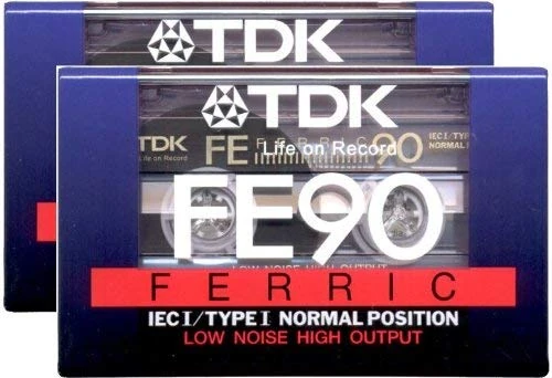 TDK FE90 Ferric Audio Cassette Normal Low Noise (2-Pack)