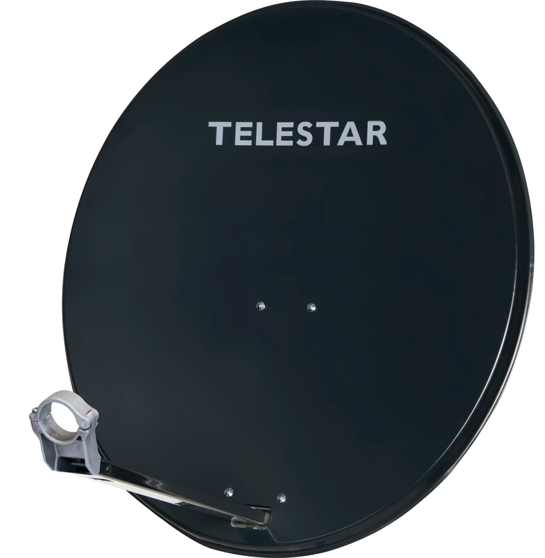 Telestar Digital Rapid 80 Satellite Mirror (80 cm Aluminium Mirror, vormontierte Masthalterung, 40 mm LNB mount light grey