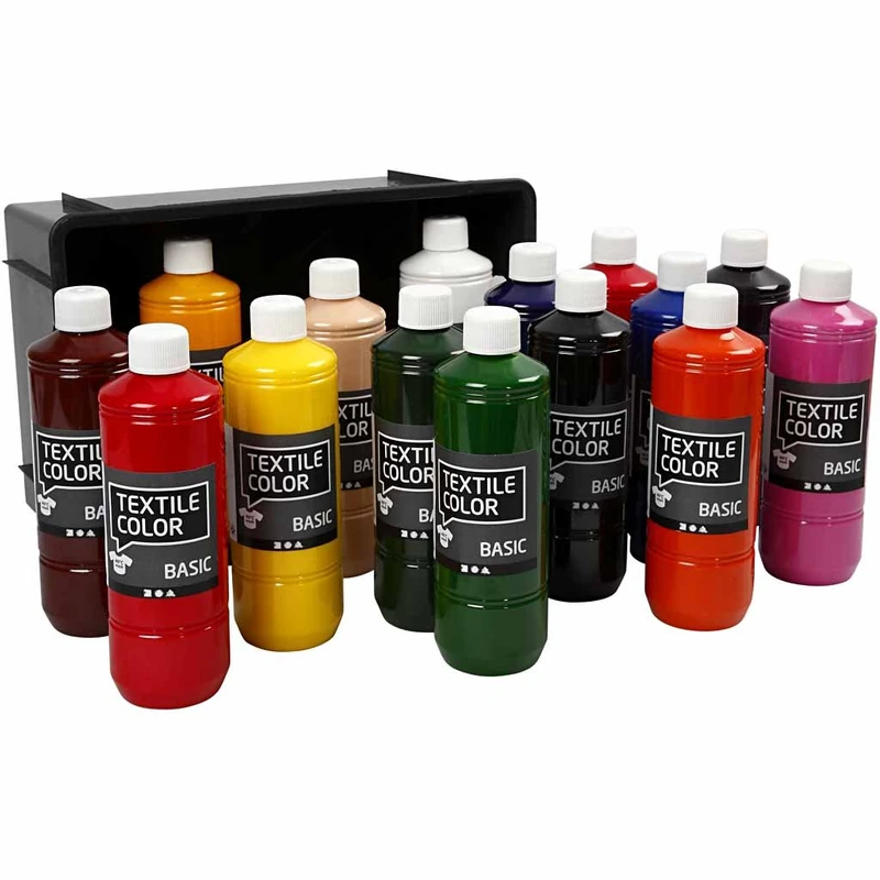 Textile Color - Assortment, asstd colours, basic colors, 15x500ml - Image 1