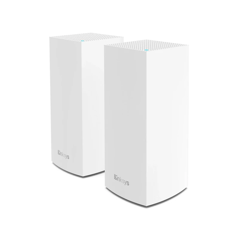 Linksys Velop MX8400 Tri-Band Whole Home Mesh WiFi 6 System (AX4200) WiFi Router, Extender & Booster up to 6000 sq ft, 3.5x Faster Speed for 80+ Devices, MU-MIMO & Parental Controls - 2 Pack, White