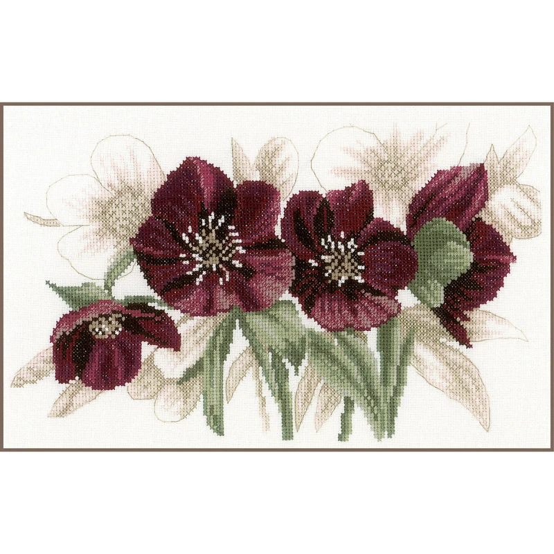 Lanarte Hellebores Counted Stitch Kit