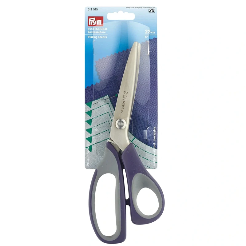 Prym - 23cm Pinking Shears - 1 Unit,Purple, Silver - Image 1