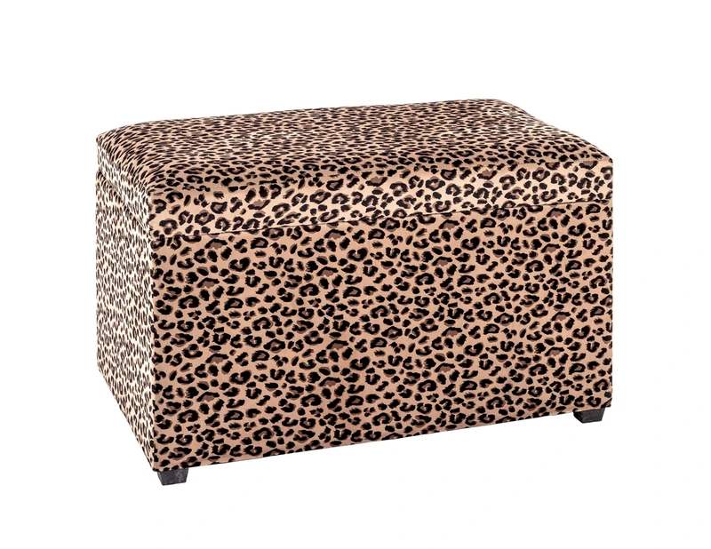 HAKU Möbel Storage Bench Motif, Mdf, Fabric - Size: W 65 cm X H 42 cm X D 40 cm, Style: Bohemian