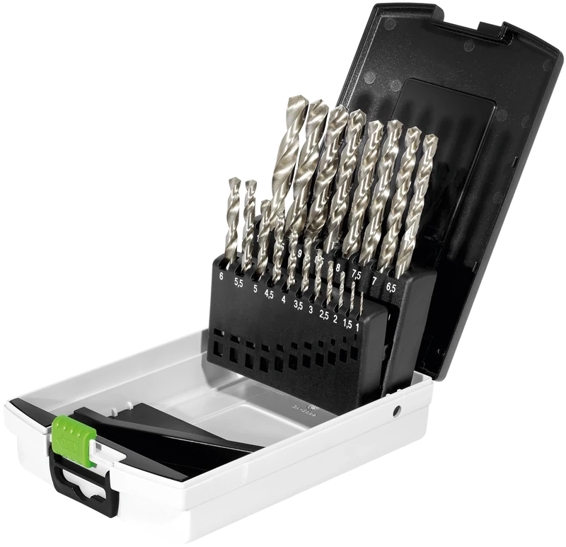 Festool Caja de brocas HSS, brocas de Acero HSS D 1-10 Sort/19