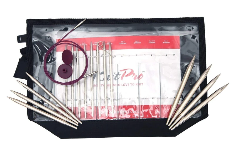 KnitPro KP10613 Nova Metal Interchangeable Needle Deluxe Set, Silver - Image 1